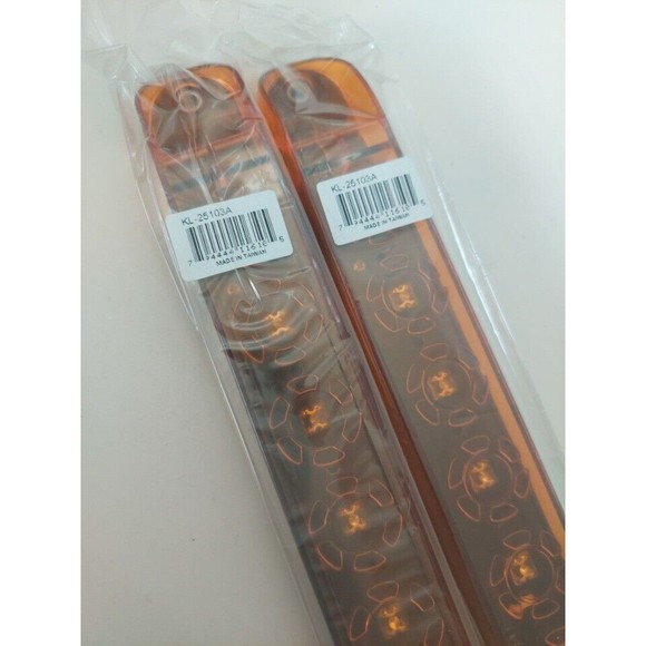2 Amber Light Bars Turn Signal Assemblies Truck Trailer Tail Light KL-25103A 17" - Picture 10 of 12